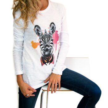Camiseta blanca Zebra