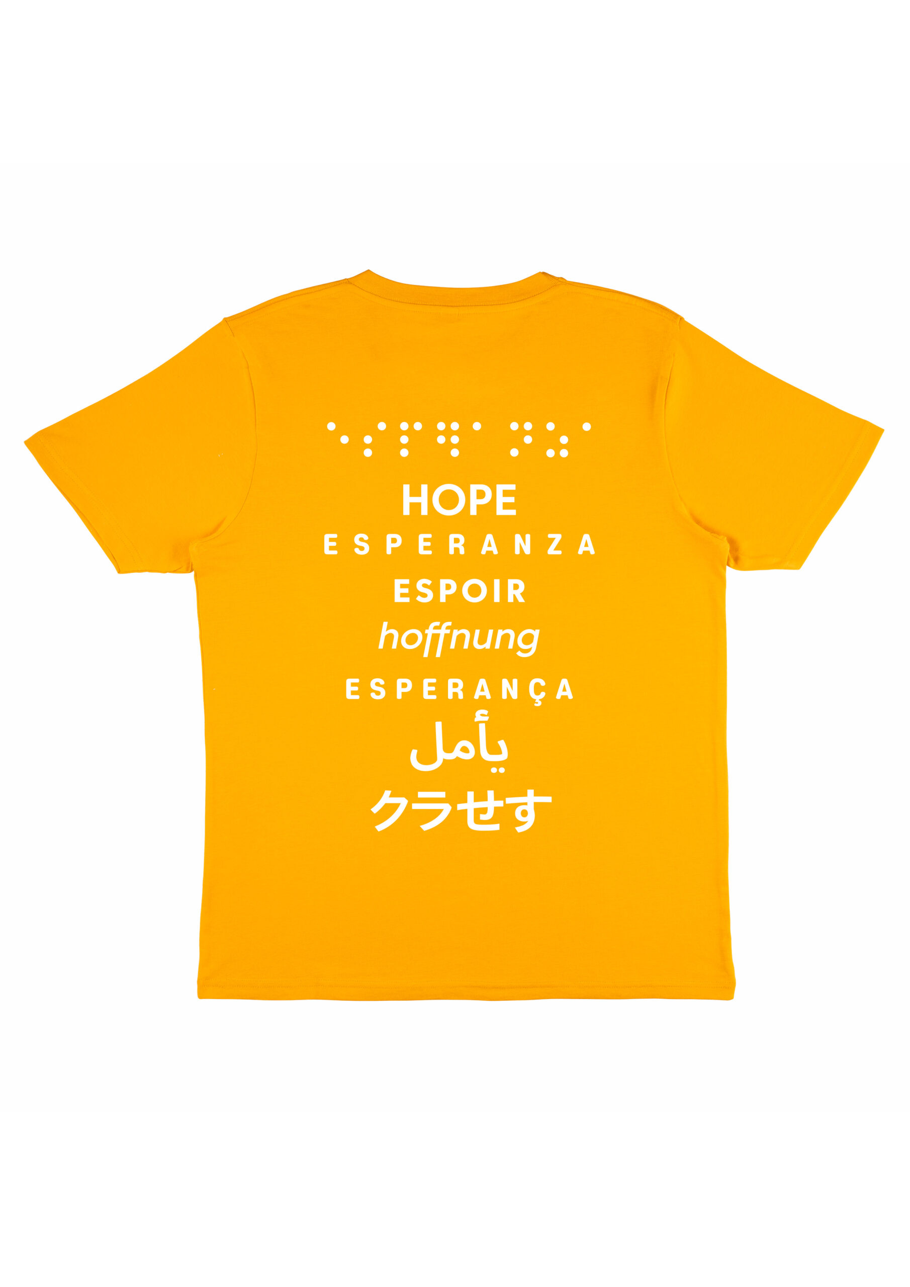 camisetas letras atras amarillo